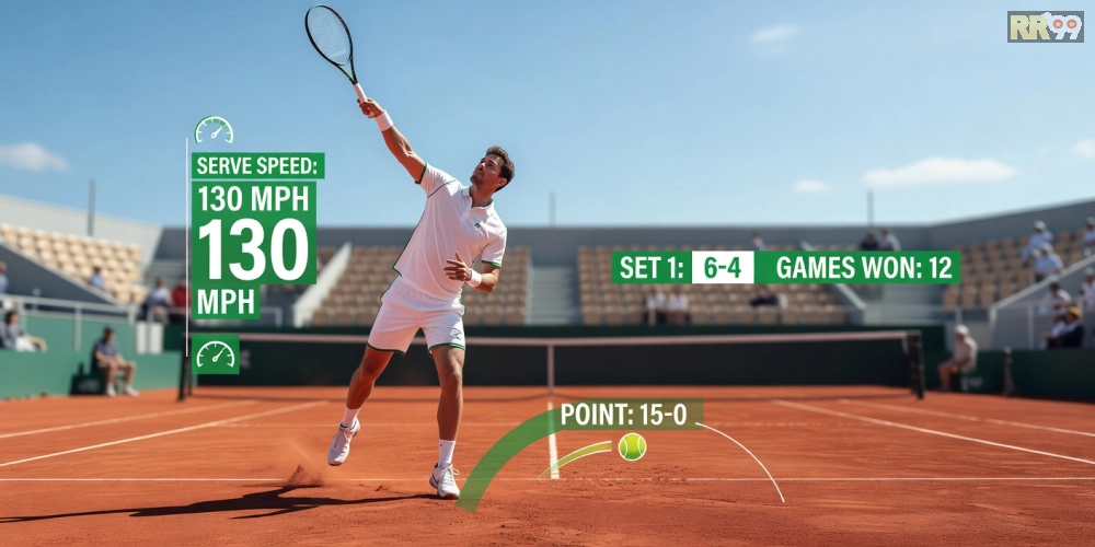Hình ảnh cập nhật tin tennis từ RR99 với các tay vợt nổi bật và bảng xếp hạng