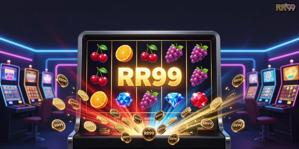 Khái niệm nổ hũ đổi thưởng rr99 được minh họa qua giao diện game slot hiện đại