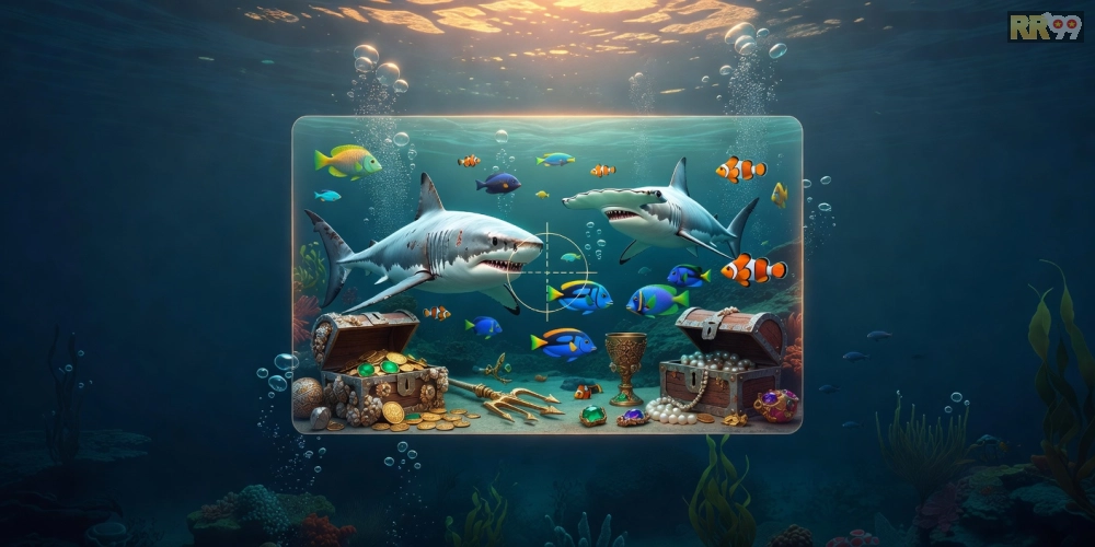 Hình ảnh trải nghiệm game Đại Dương Bắn Cá RR99 với cá đa dạng và phần thưởng lớn